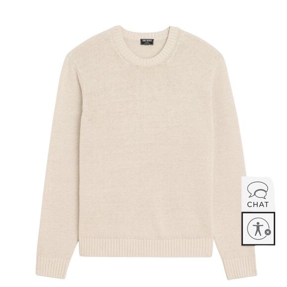 TODD SNYDER LINEN CREWNECK SWEATER in Bisque NWT Size XXL - Picture 1 of 10